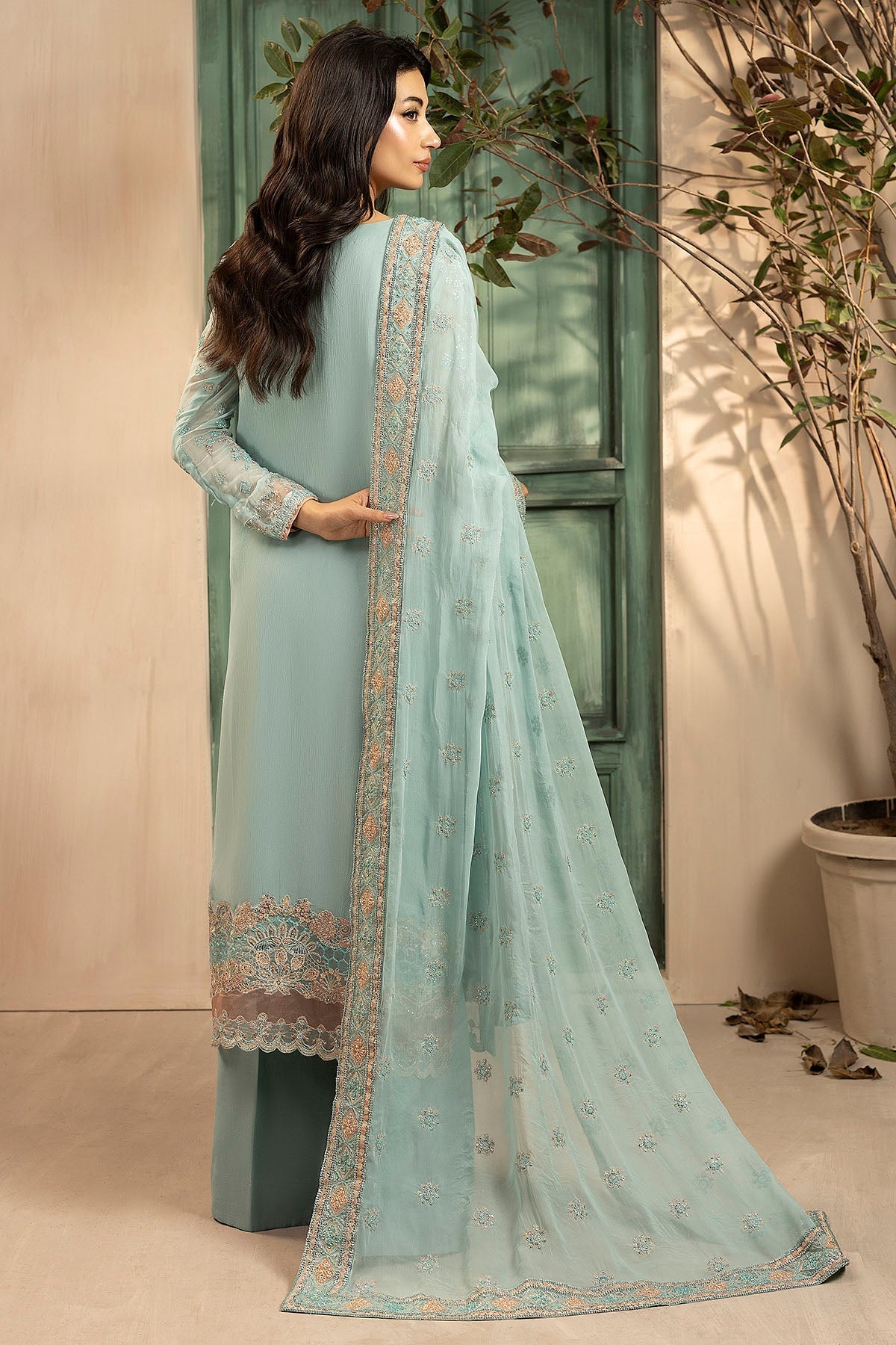 Motifz | Luxury Formal | 5574-FLORA - Pakistani Designer Dress - by Motifz - Type : Ladies Clothes - 100% Original at Saira Sultan