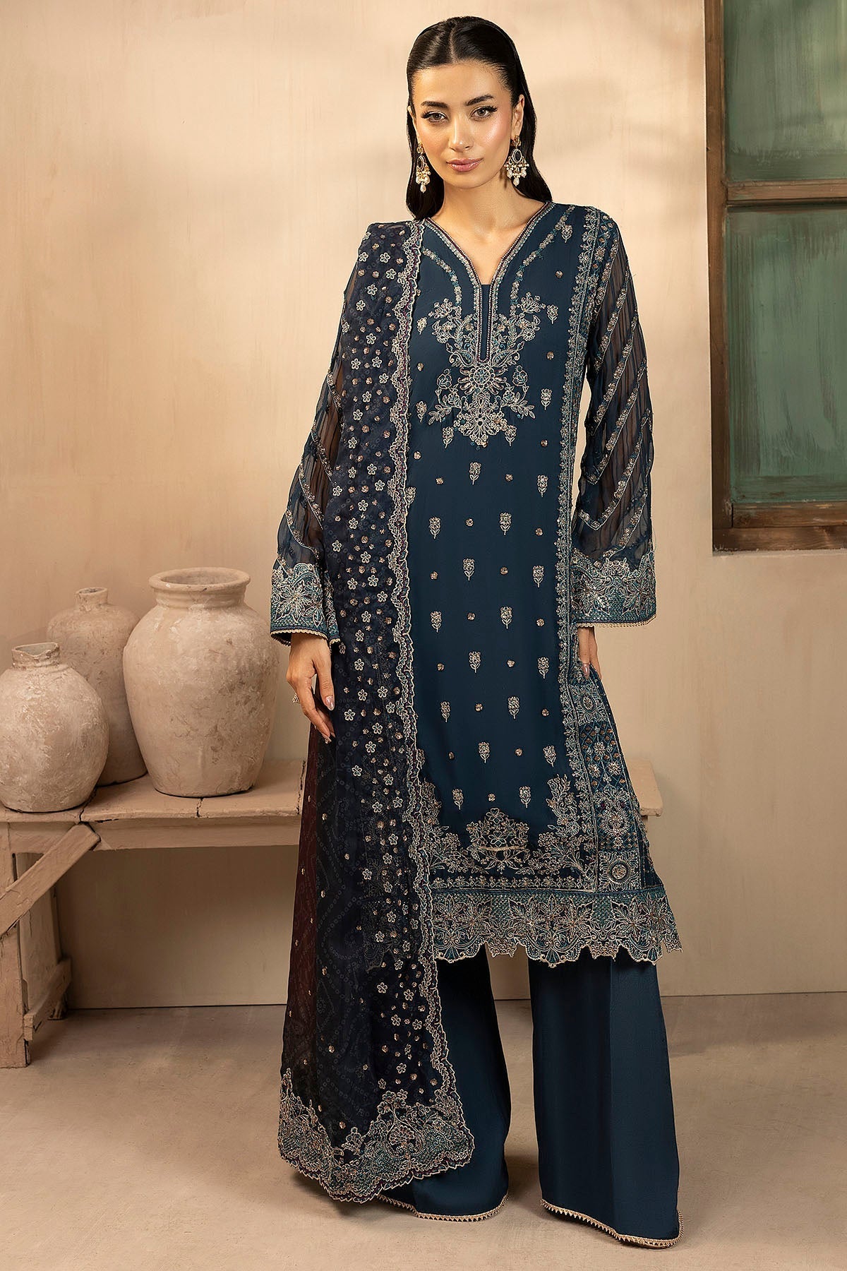 Motifz | Luxury Formal | 5581-DELLA - Pakistani Designer Dress - by Motifz - Type : Ladies Clothes - 100% Original at Saira Sultan