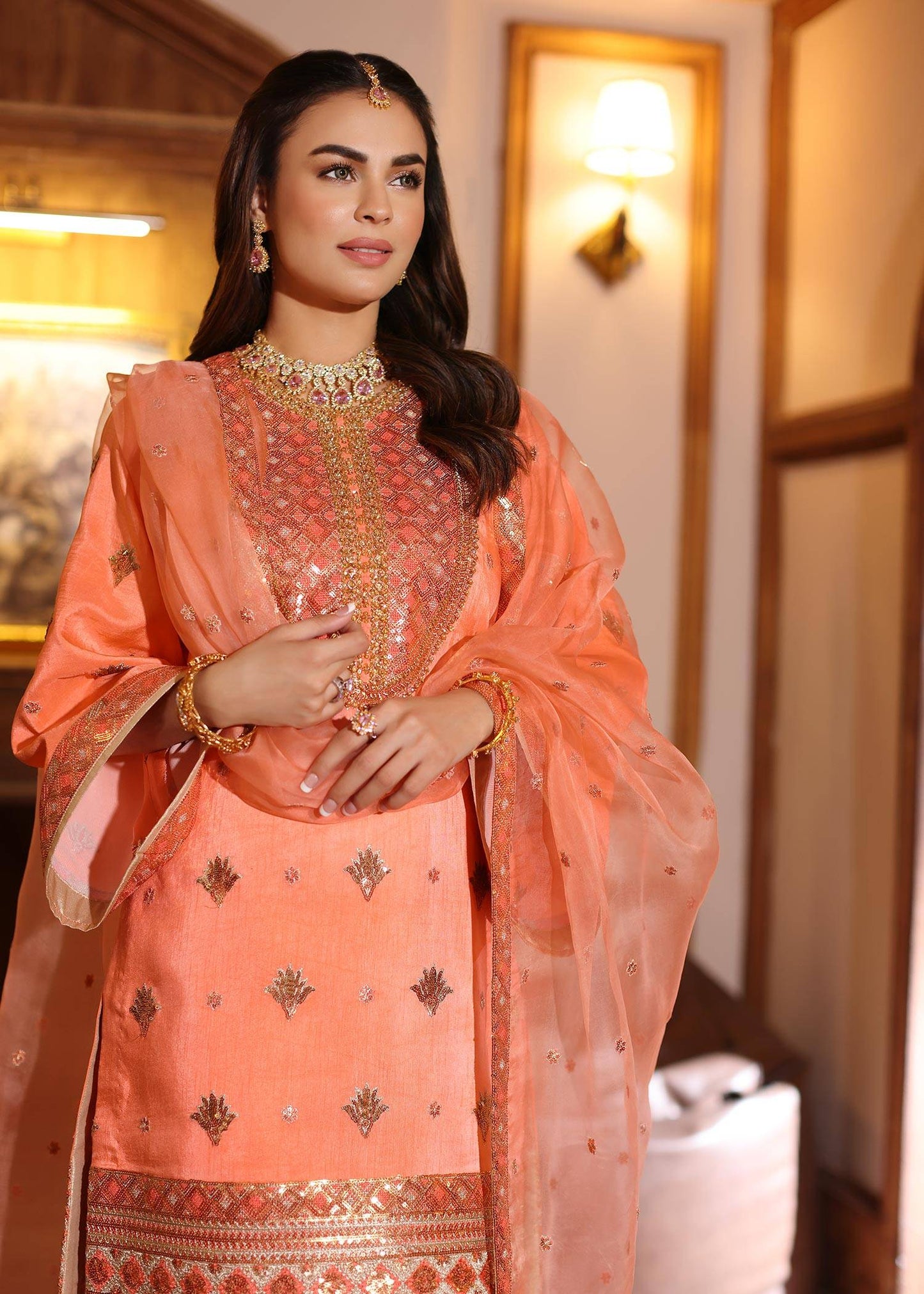 Waqas Shah | Meh-E-Nur | BLUSH - Pakistani Designer Dress - by Waqas Shah | Type: Bridal - 100% Original at Saira Sultan