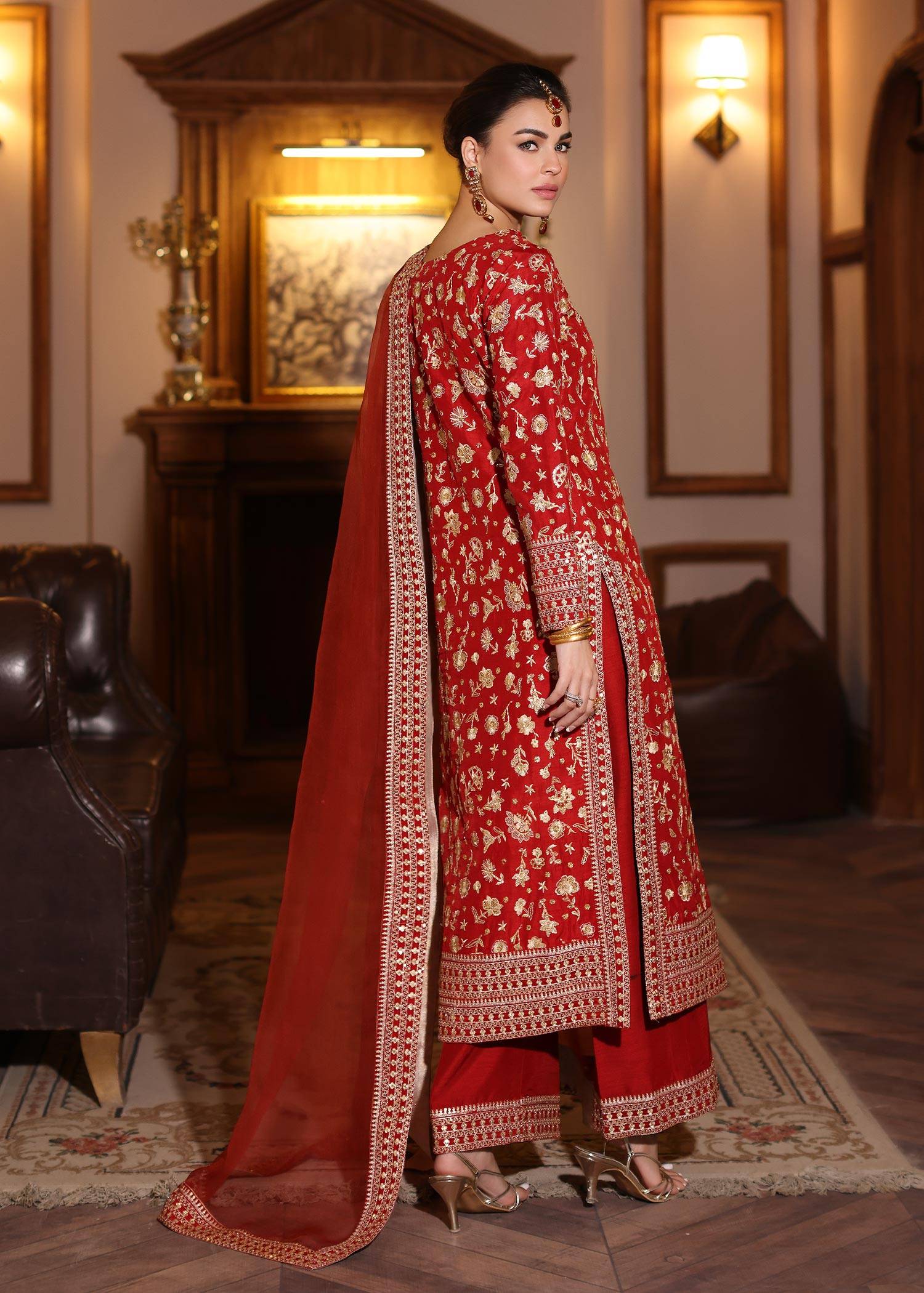 Waqas Shah | Meh-E-Nur | RED ROSE - Pakistani Designer Dress - by Waqas Shah | Type: Bridal - 100% Original at Saira Sultan