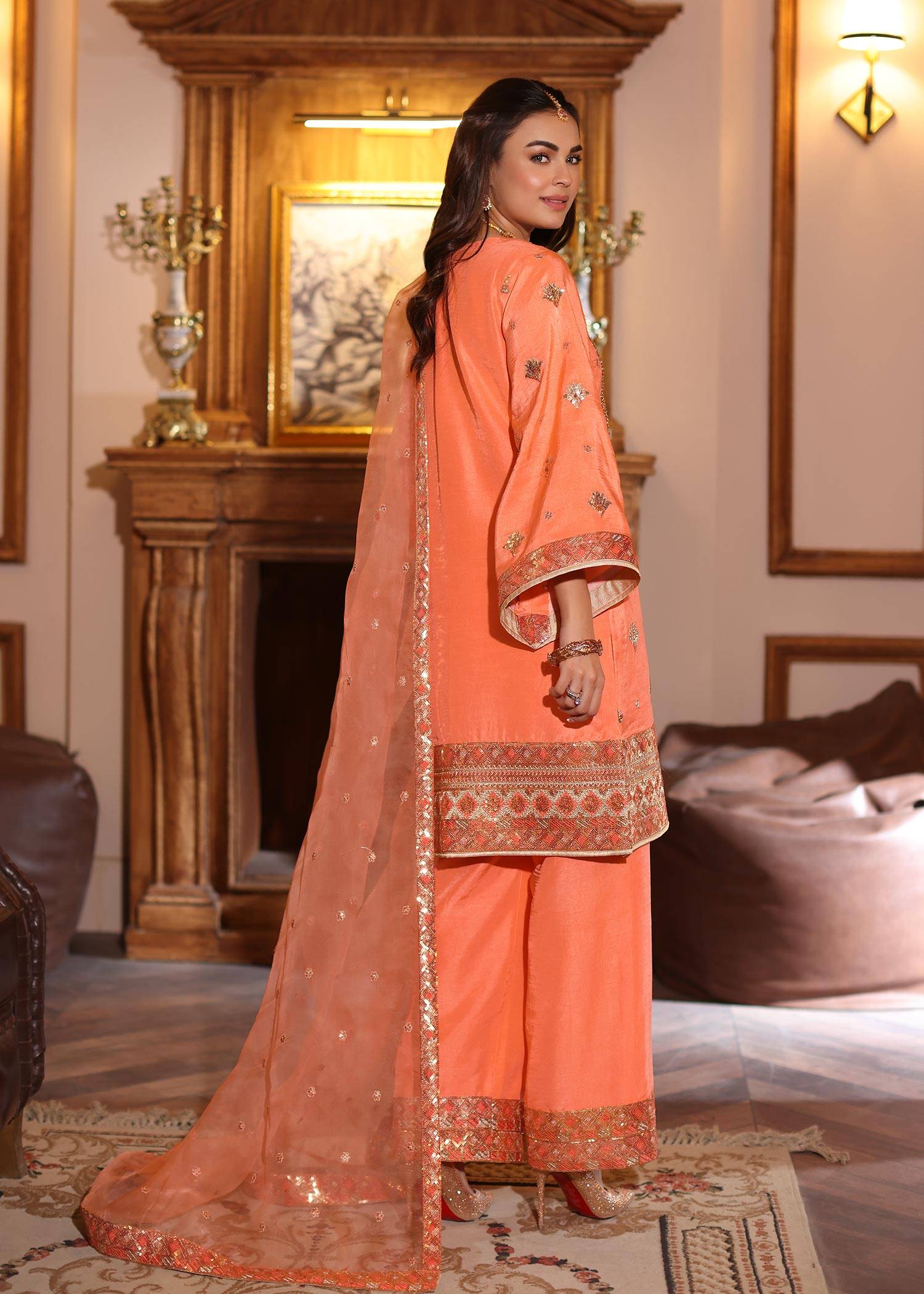 Waqas Shah | Meh-E-Nur | BLUSH - Pakistani Designer Dress - by Waqas Shah | Type: Bridal - 100% Original at Saira Sultan