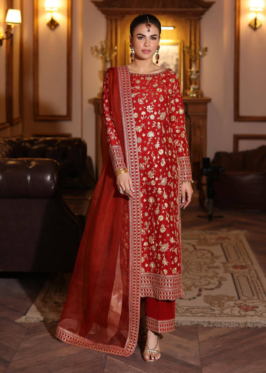 Waqas Shah | Meh-E-Nur | RED ROSE - Pakistani Designer Dress - by Waqas Shah | Type: Bridal - 100% Original at Saira Sultan