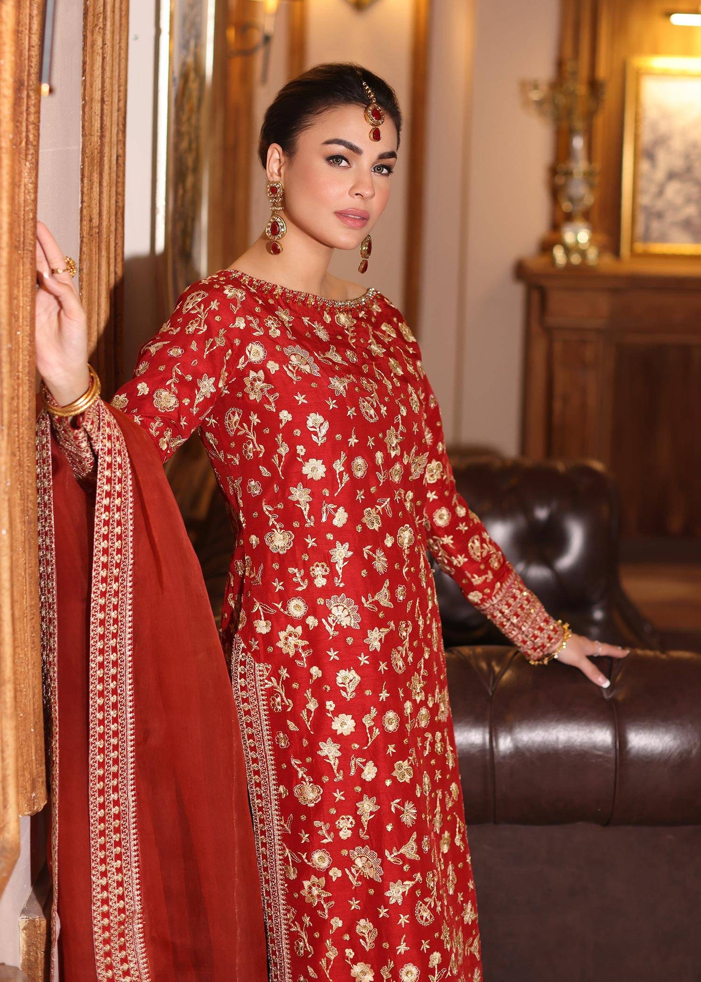 Waqas Shah | Meh-E-Nur | RED ROSE - Pakistani Designer Dress - by Waqas Shah | Type: Bridal - 100% Original at Saira Sultan