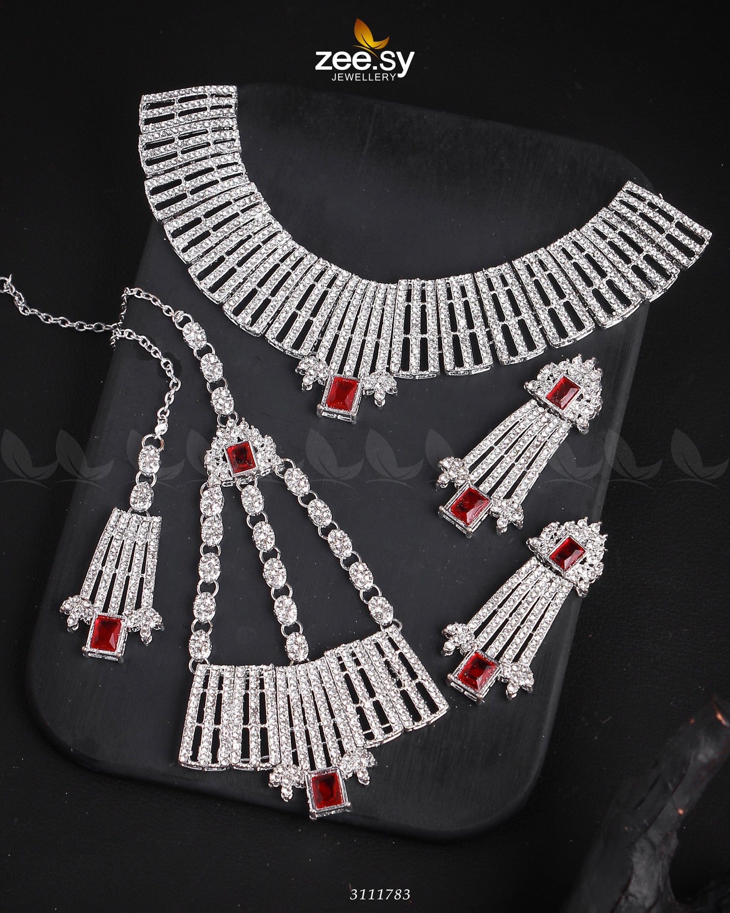 Asma's Bridal Sets Silver Mahroon