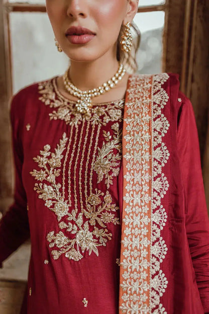 Azure | Embroidered Formals | Majestic Rouge - Pakistani Designer Dress - by Azure | Type: Formal - 100% Original at Saira Sultan