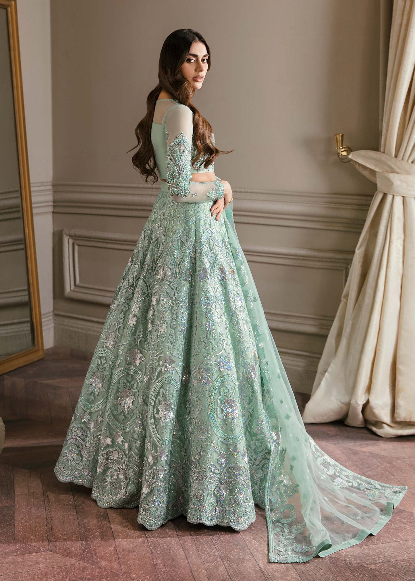 Waqas Shah | Malika - E - Elizabeth | BLUE MIST - Pakistani Designer Dress - by Waqas Shah | Type: Formal - 100% Original at Saira Sultan