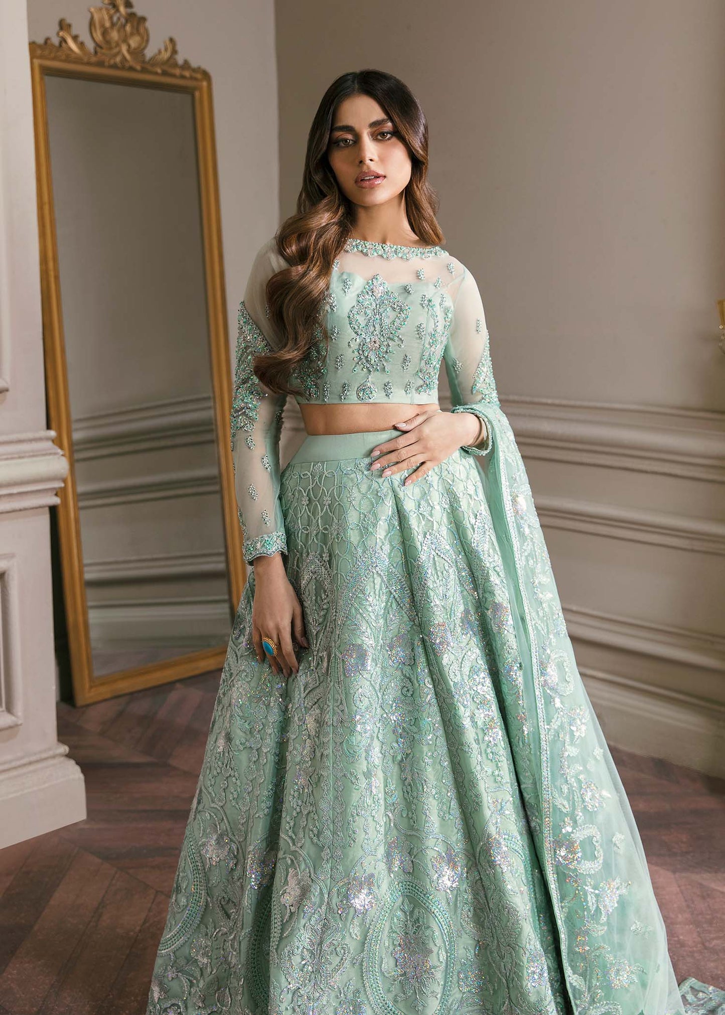 Waqas Shah | Malika - E - Elizabeth | BLUE MIST - Pakistani Designer Dress - by Waqas Shah | Type: Formal - 100% Original at Saira Sultan