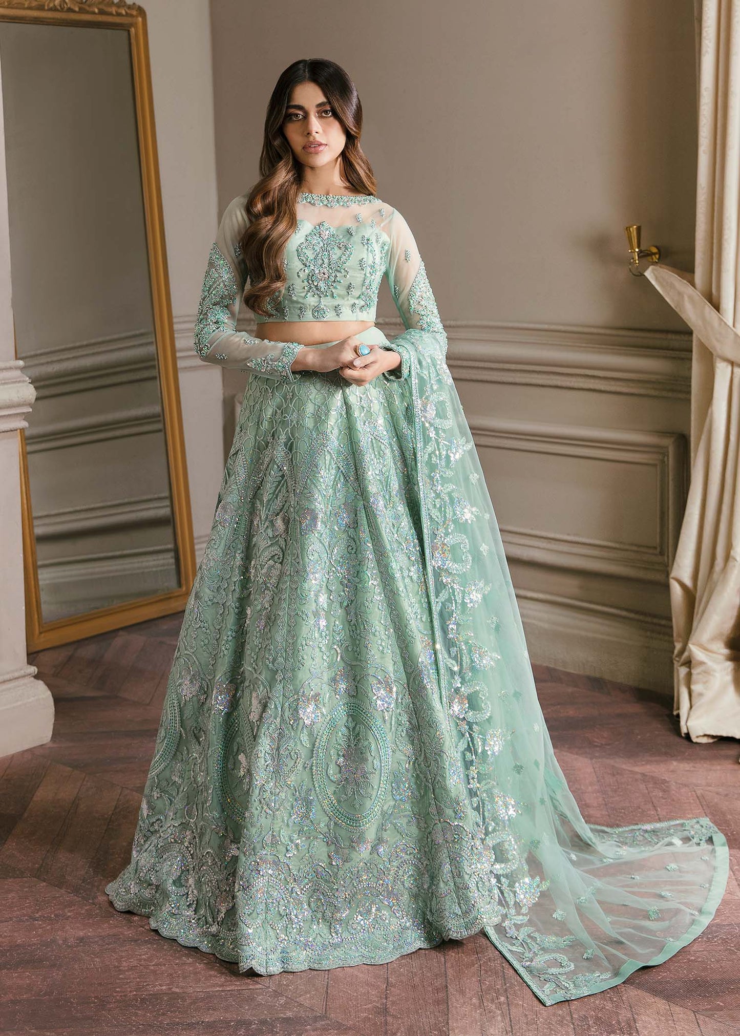 Waqas Shah | Malika - E - Elizabeth | BLUE MIST - Pakistani Designer Dress - by Waqas Shah | Type: Formal - 100% Original at Saira Sultan