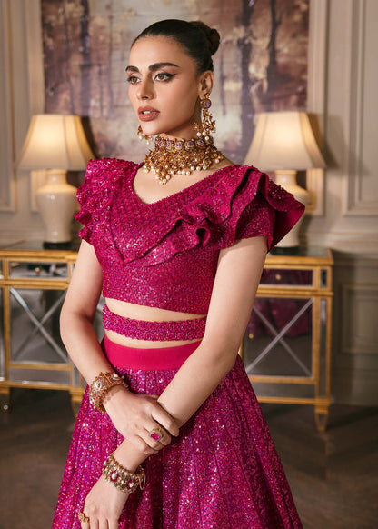Waqas Shah | Malika - E - Elizabeth | FUCHSIA - Pakistani Designer Dress - by Waqas Shah | Type: Formal - 100% Original at Saira Sultan