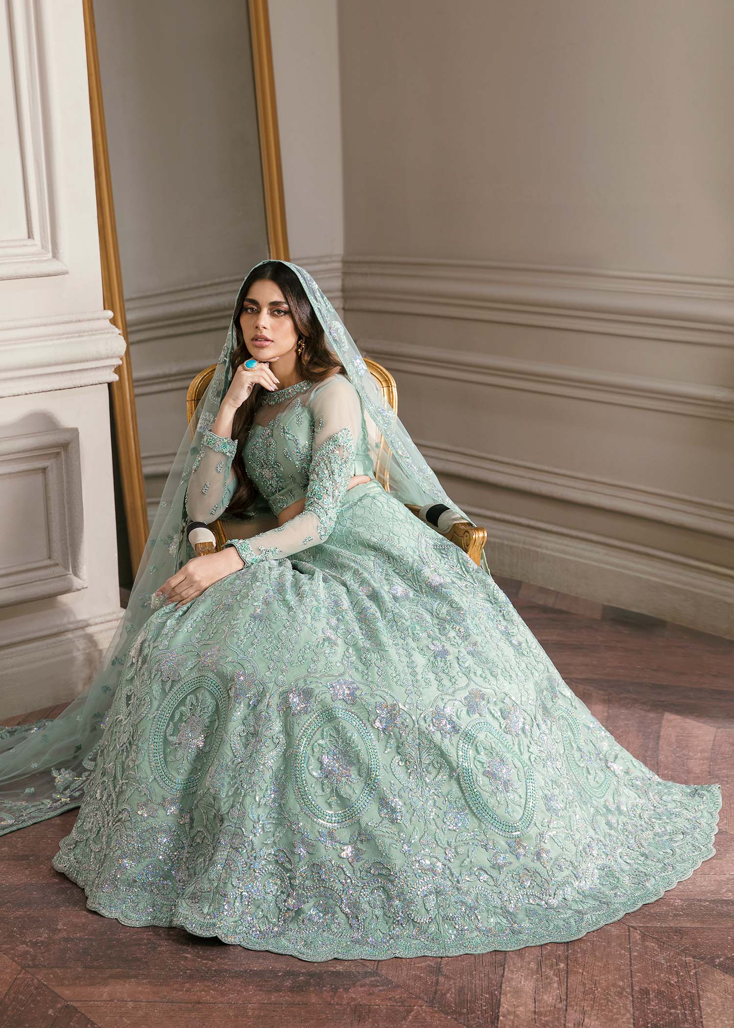 Waqas Shah | Malika - E - Elizabeth | BLUE MIST - Pakistani Designer Dress - by Waqas Shah | Type: Formal - 100% Original at Saira Sultan