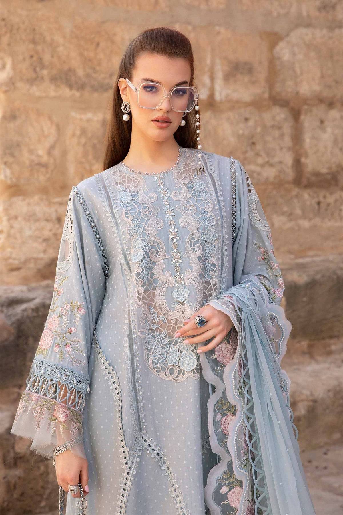 Maria B | Voyage a' Luxe Lawn | D-2410-B - Pakistani Designer Dress - by Maria B | Type: Luxury - 100% Original at Saira Sultan