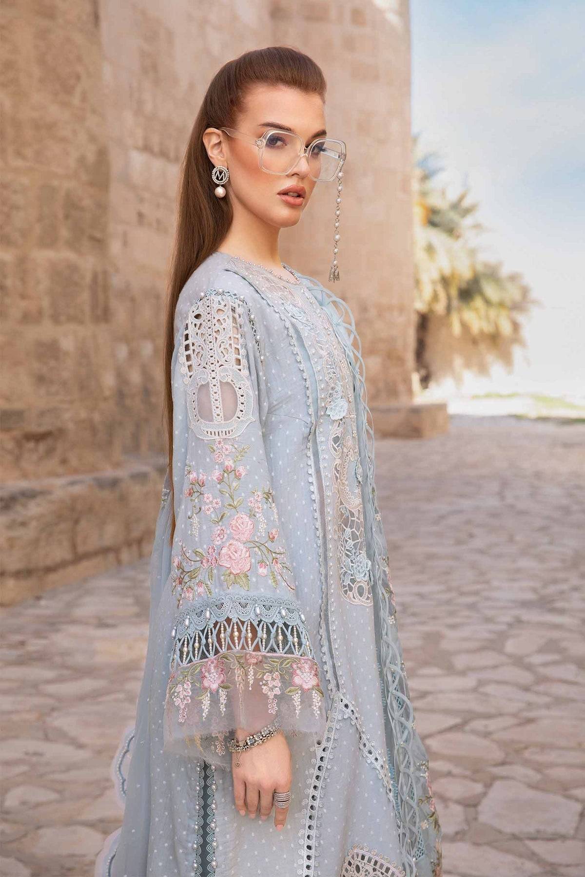 Maria B | Voyage a' Luxe Lawn | D-2410-B - Pakistani Designer Dress - by Maria B | Type: Luxury - 100% Original at Saira Sultan