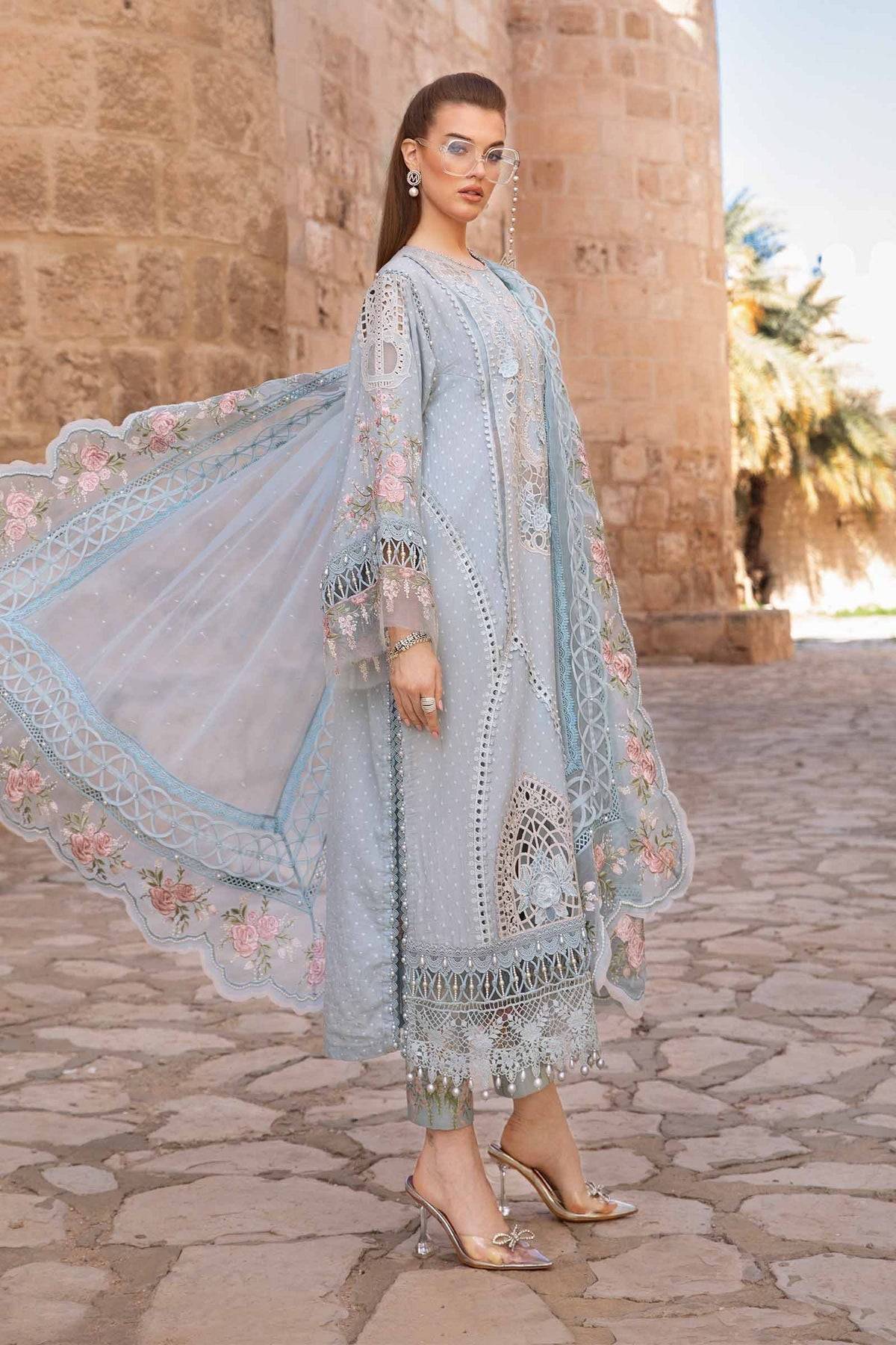 Maria B | Voyage a' Luxe Lawn | D-2410-B - Pakistani Designer Dress - by Maria B | Type: Luxury - 100% Original at Saira Sultan