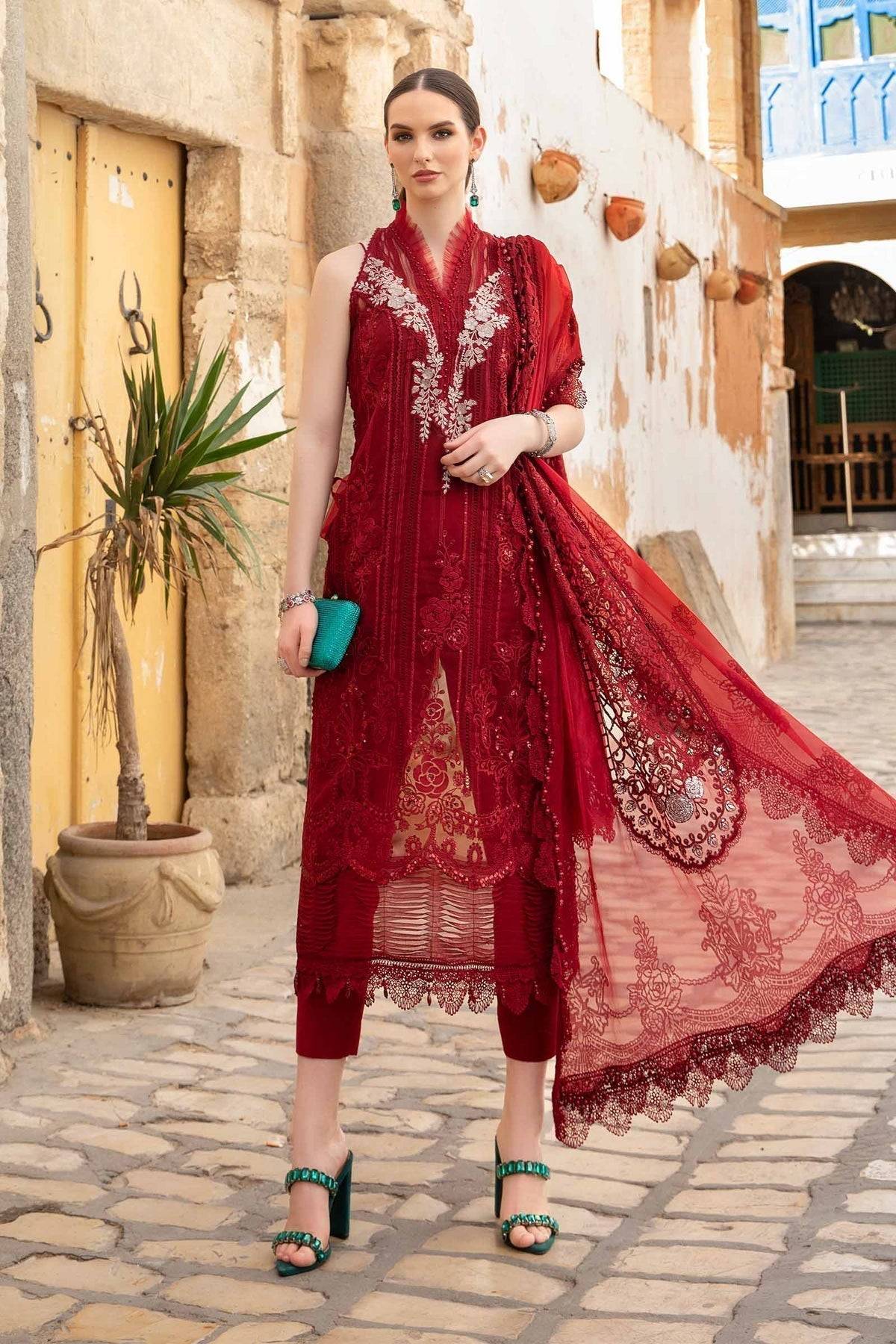 Maria B | Voyage a' Luxe Lawn | D-2401-B - Pakistani Designer Dress - by Maria B | Type: Luxury - 100% Original at Saira Sultan