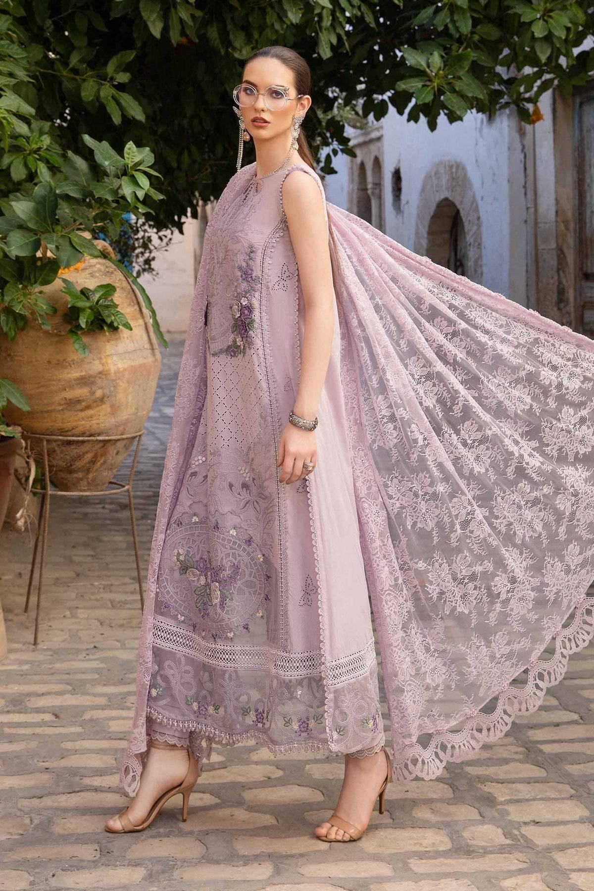 Maria B | Voyage a' Luxe Lawn | D-2411-B - Pakistani Designer Dress - by Maria B | Type: Luxury - 100% Original at Saira Sultan