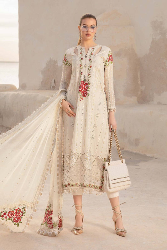 Maria B | Voyage a' Luxe Lawn | D-2412-A - Pakistani Designer Dress - by Maria B | Type: Luxury - 100% Original at Saira Sultan