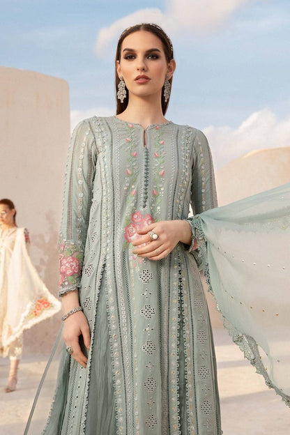 Maria B | Voyage a' Luxe Lawn | D-2412-B - Pakistani Designer Dress - by Maria B | Type: Luxury - 100% Original at Saira Sultan