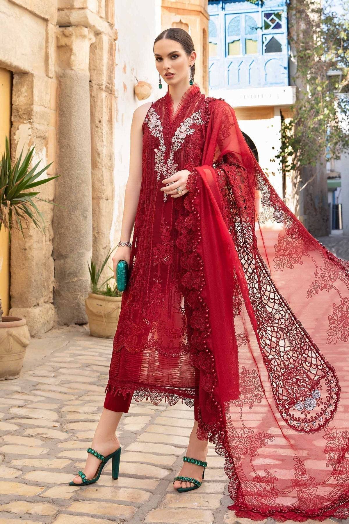 Maria B | Voyage a' Luxe Lawn | D-2401-B - Pakistani Designer Dress - by Maria B | Type: Luxury - 100% Original at Saira Sultan