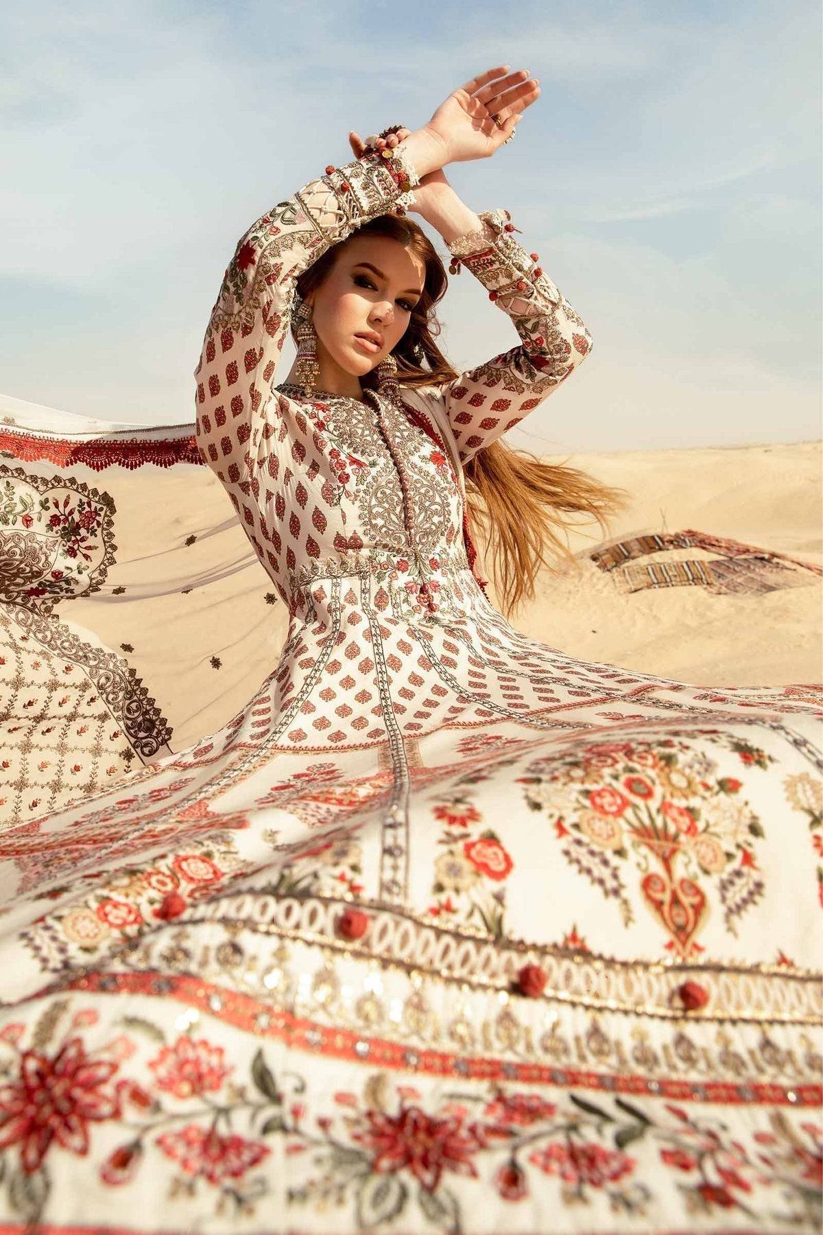 Maria B | Voyage a' Luxe Lawn | D-2413-A - Pakistani Designer Dress - by Maria B | Type: Luxury - 100% Original at Saira Sultan
