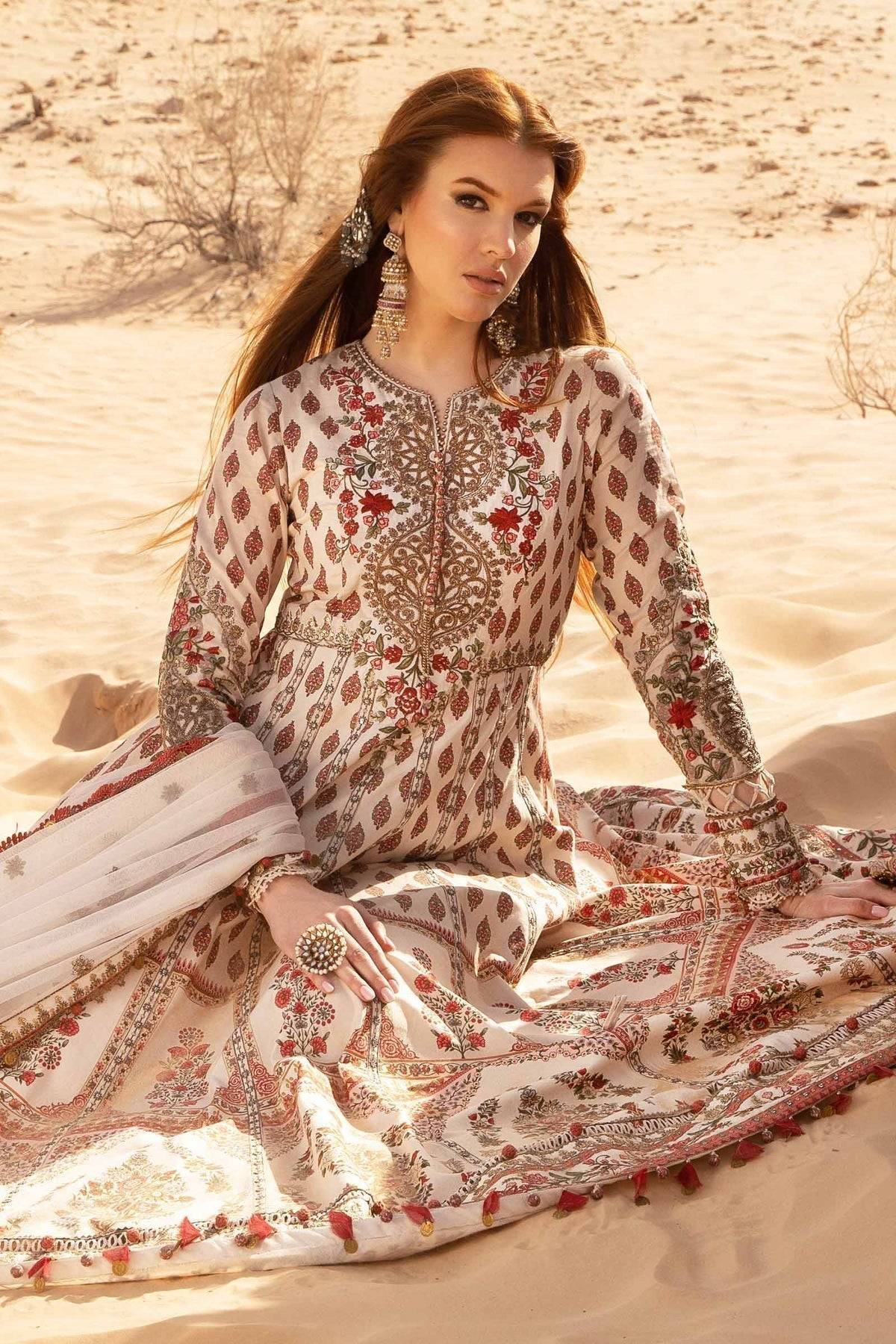 Maria B | Voyage a' Luxe Lawn | D-2413-A - Pakistani Designer Dress - by Maria B | Type: Luxury - 100% Original at Saira Sultan