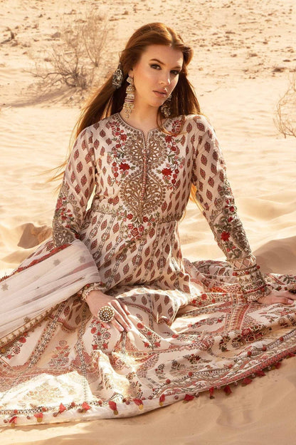 Maria B | Voyage a' Luxe Lawn | D-2413-A - Pakistani Designer Dress - by Maria B | Type: Luxury - 100% Original at Saira Sultan
