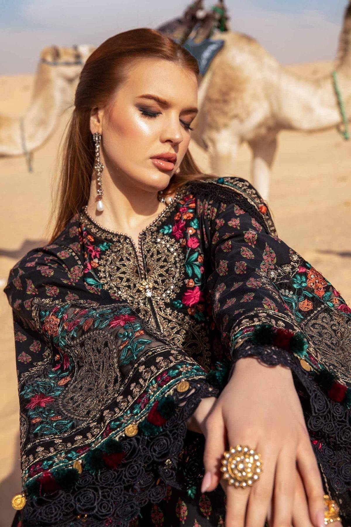 Maria B | Voyage a' Luxe Lawn | D-2413-B - Pakistani Designer Dress - by Maria B | Type: Luxury - 100% Original at Saira Sultan