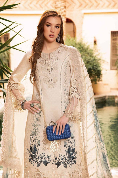Maria B | Voyage a' Luxe Lawn | D-2414-B - Pakistani Designer Dress - by Maria B | Type: Luxury - 100% Original at Saira Sultan
