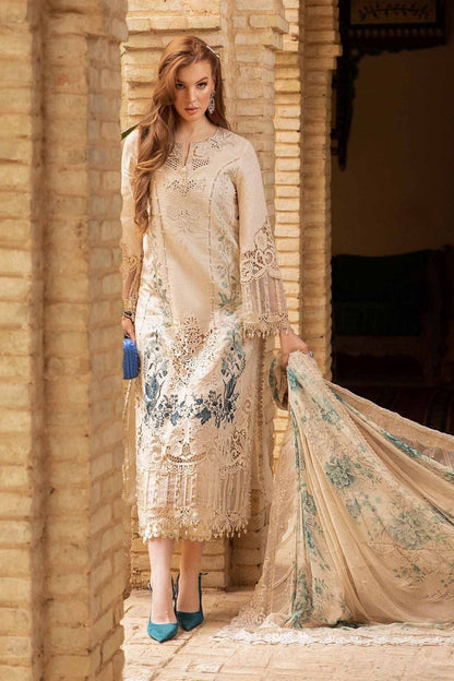 Maria B | Voyage a' Luxe Lawn | D-2414-B - Pakistani Designer Dress - by Maria B | Type: Luxury - 100% Original at Saira Sultan
