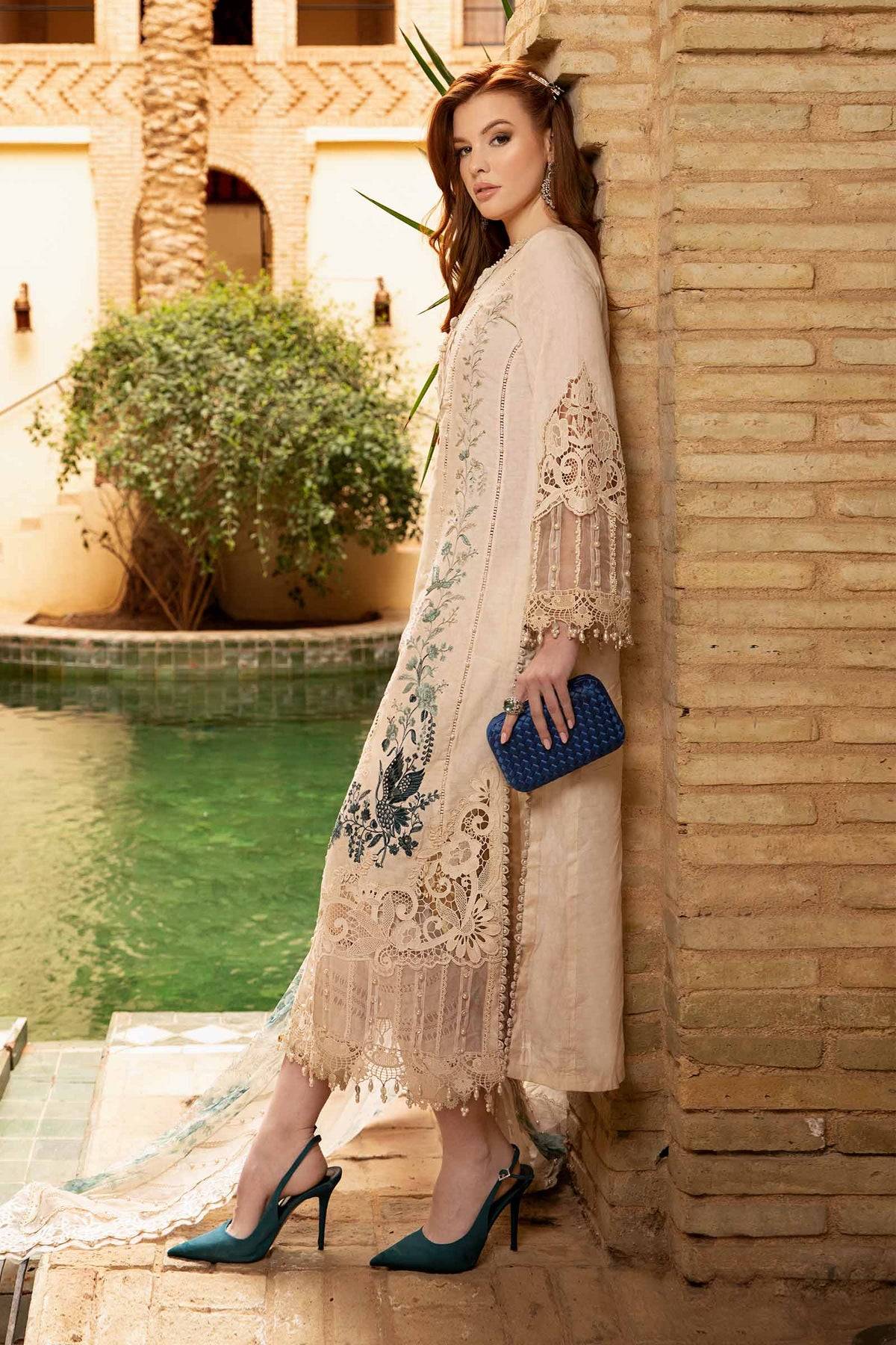 Maria B | Voyage a' Luxe Lawn | D-2414-B - Pakistani Designer Dress - by Maria B | Type: Luxury - 100% Original at Saira Sultan