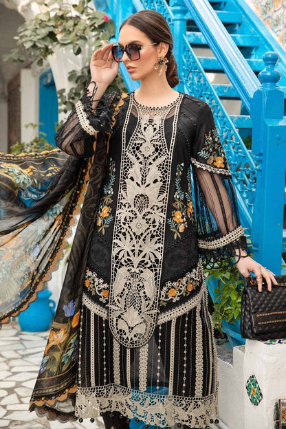 Maria B | Voyage a' Luxe Lawn | D-2415-B - Pakistani Designer Dress - by Maria B | Type: Luxury - 100% Original at Saira Sultan
