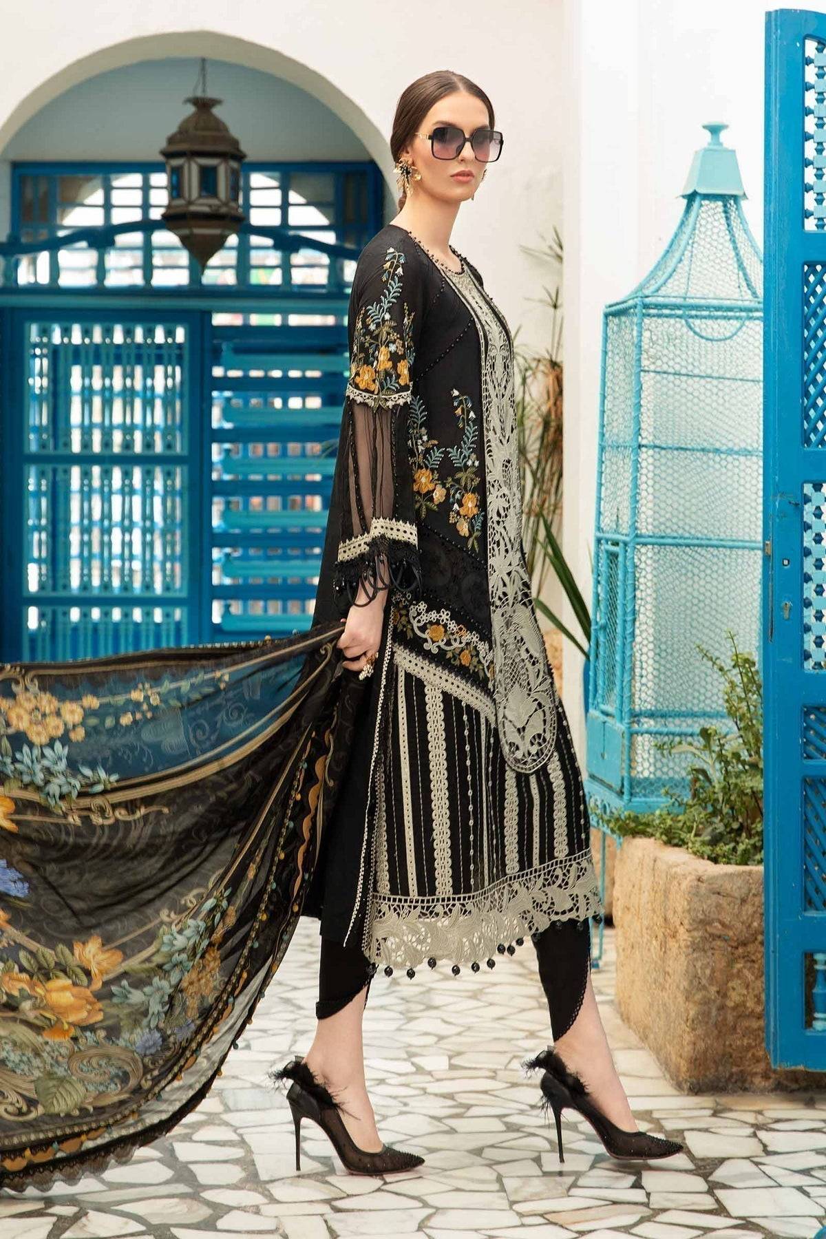 Maria B | Voyage a' Luxe Lawn | D-2415-B - Pakistani Designer Dress - by Maria B | Type: Luxury - 100% Original at Saira Sultan