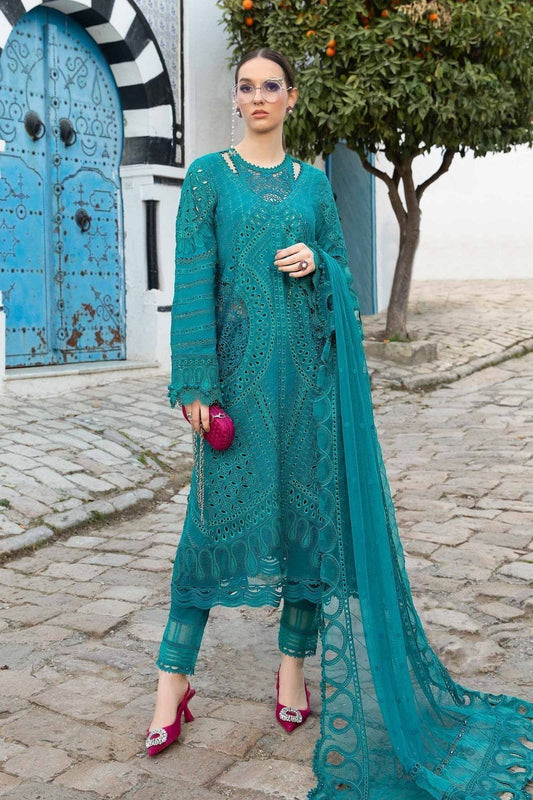 Maria B | Voyage a' Luxe Lawn | D-2402-A - Pakistani Designer Dress - by Maria B | Type: Luxury - 100% Original at Saira Sultan
