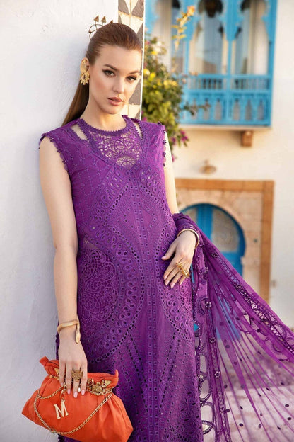 Maria B | Voyage a' Luxe Lawn | D-2402-B - Pakistani Designer Dress - by Maria B | Type: Luxury - 100% Original at Saira Sultan