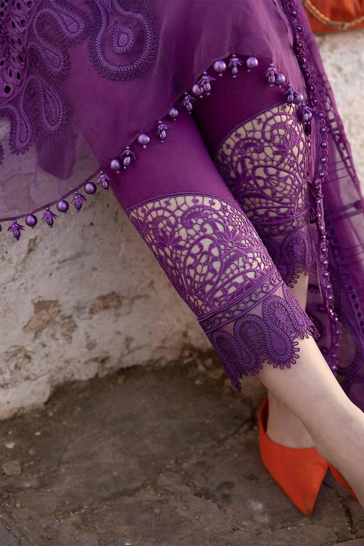 Maria B | Voyage a' Luxe Lawn | D-2402-B - Pakistani Designer Dress - by Maria B | Type: Luxury - 100% Original at Saira Sultan