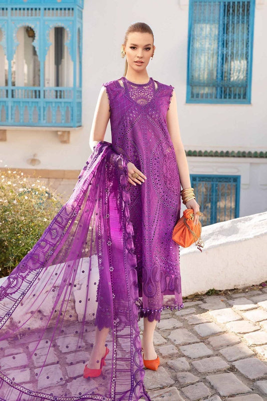 Maria B | Voyage a' Luxe Lawn | D-2402-B - Pakistani Designer Dress - by Maria B | Type: Luxury - 100% Original at Saira Sultan