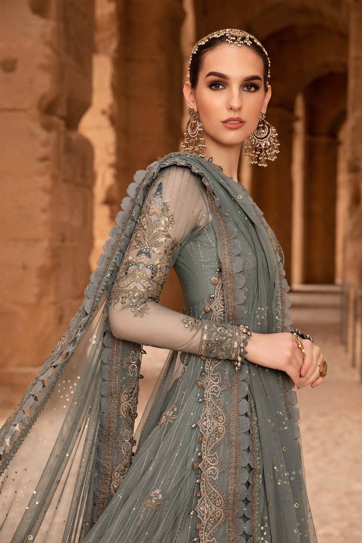 Maria B | Voyage a' Luxe Lawn | D-2403-A - Pakistani Designer Dress - by Maria B | Type: Luxury - 100% Original at Saira Sultan