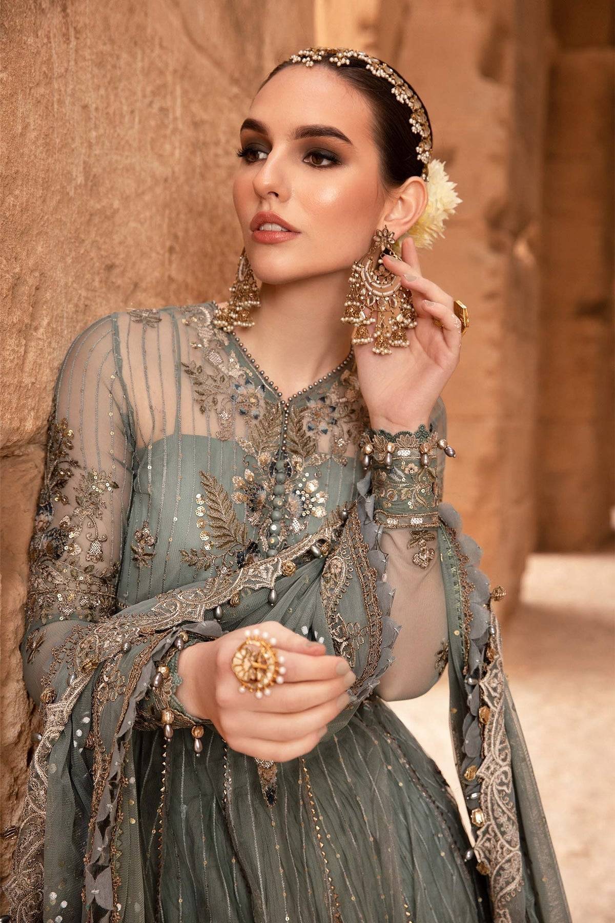 Maria B | Voyage a' Luxe Lawn | D-2403-A - Pakistani Designer Dress - by Maria B | Type: Luxury - 100% Original at Saira Sultan