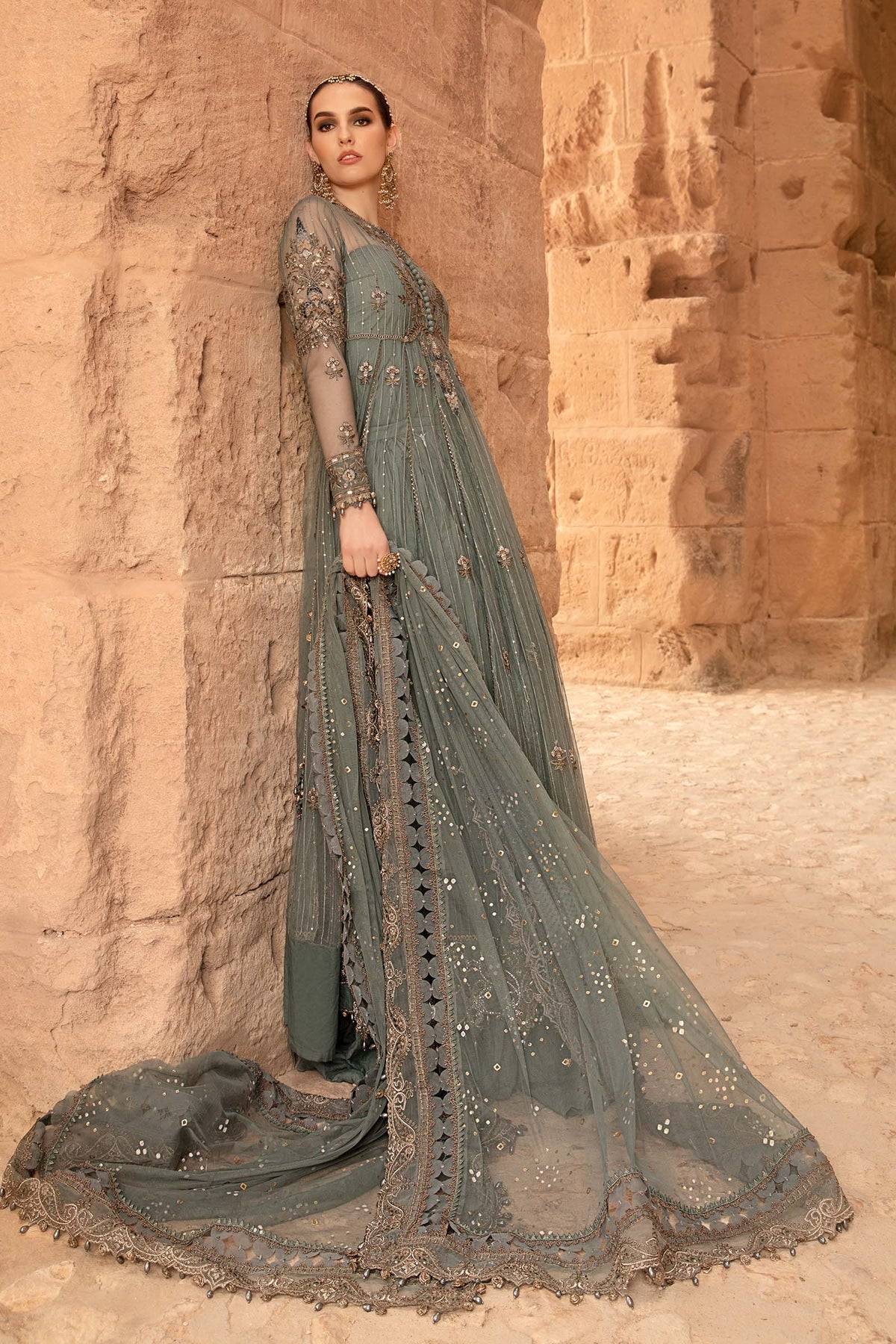 Maria B | Voyage a' Luxe Lawn | D-2403-A - Pakistani Designer Dress - by Maria B | Type: Luxury - 100% Original at Saira Sultan