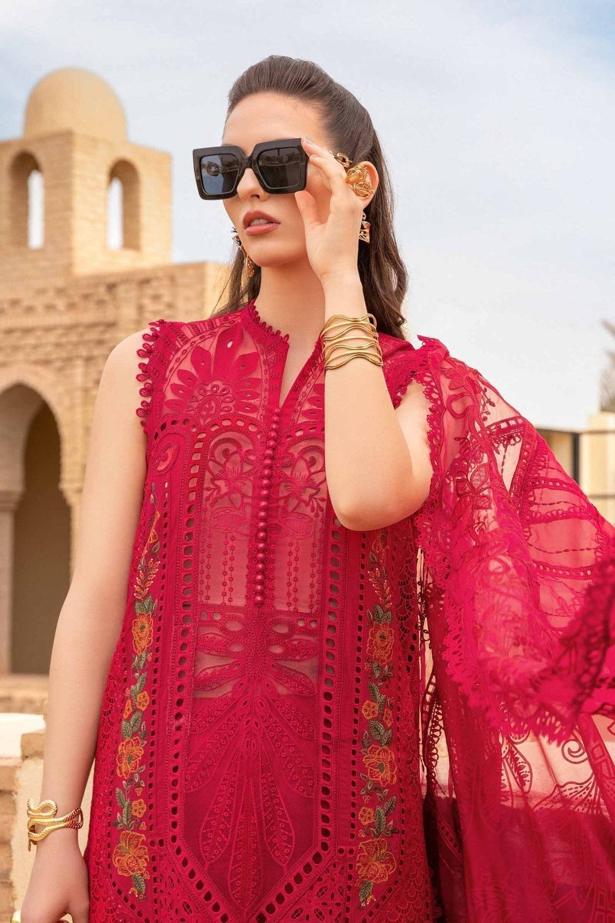 Maria B | Voyage a' Luxe Lawn | D-2404-A - Pakistani Designer Dress - by Maria B | Type: Luxury - 100% Original at Saira Sultan