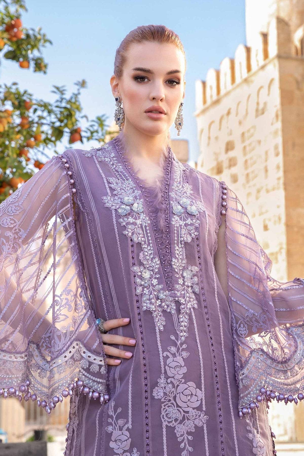 Maria B | Voyage a' Luxe Lawn | D-2401-A - Pakistani Designer Dress - by Maria B | Type: Luxury - 100% Original at Saira Sultan