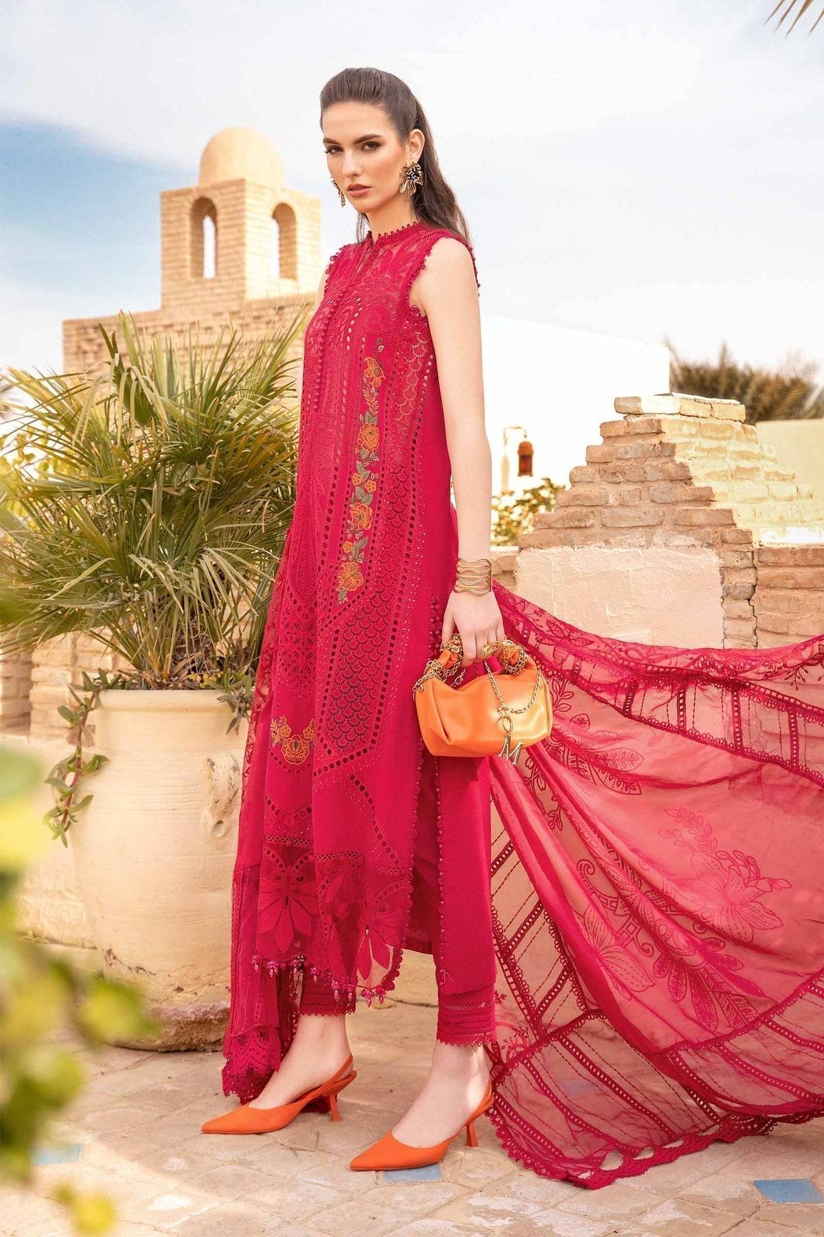 Maria B | Voyage a' Luxe Lawn | D-2404-A - Pakistani Designer Dress - by Maria B | Type: Luxury - 100% Original at Saira Sultan
