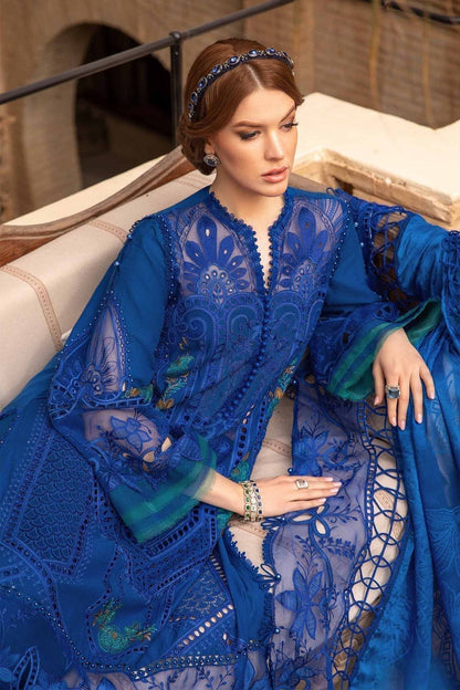 Maria B | Voyage a' Luxe Lawn | D-2404-B - Pakistani Designer Dress - by Maria B | Type: Luxury - 100% Original at Saira Sultan