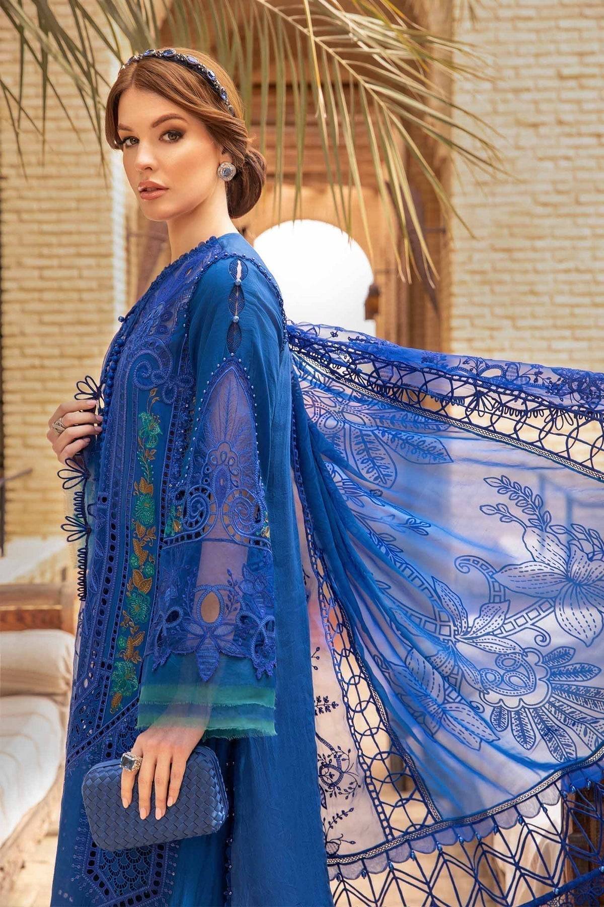 Maria B | Voyage a' Luxe Lawn | D-2404-B - Pakistani Designer Dress - by Maria B | Type: Luxury - 100% Original at Saira Sultan