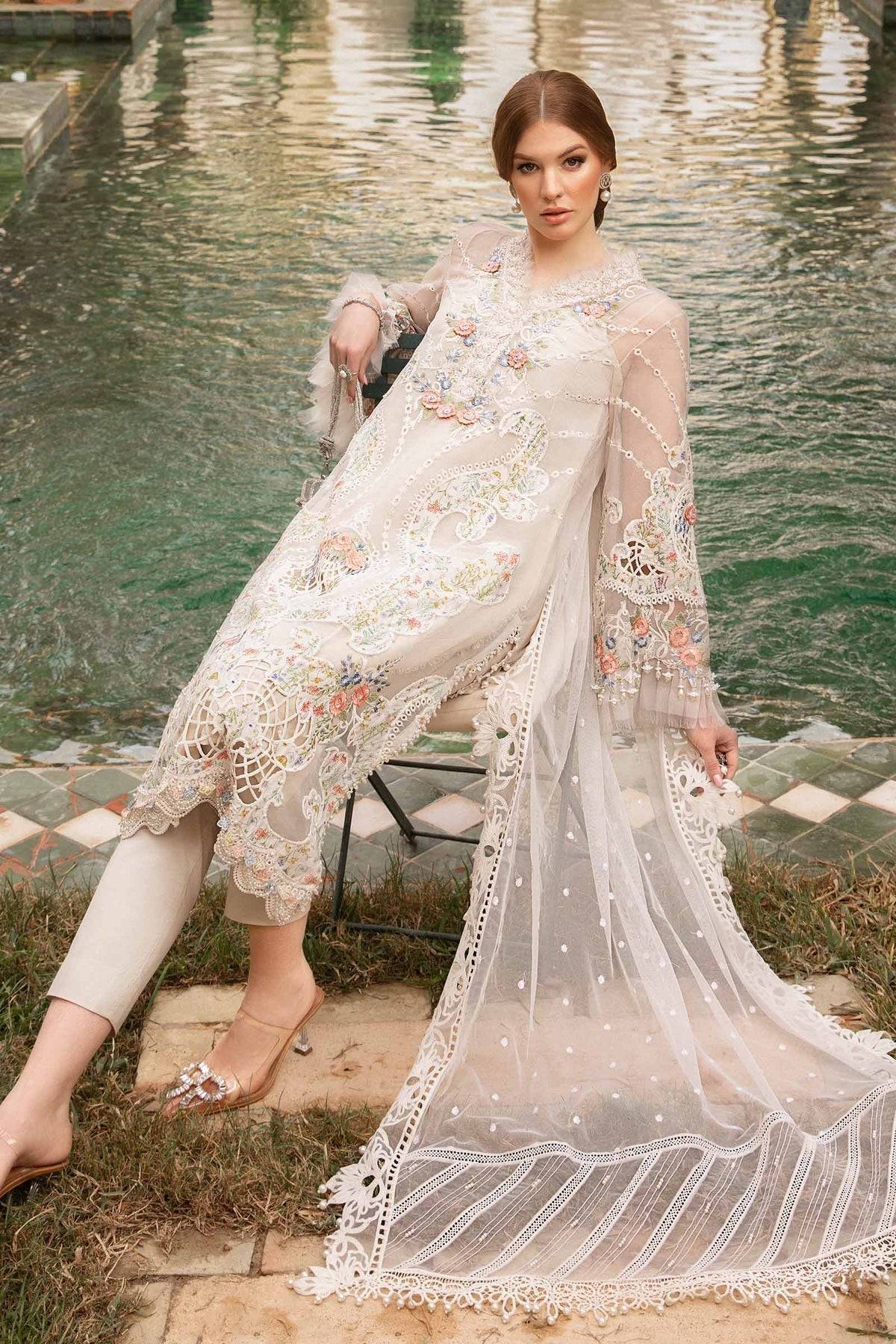 Maria B | Voyage a' Luxe Lawn | D-2405-A - Pakistani Designer Dress - by Maria B | Type: Luxury - 100% Original at Saira Sultan