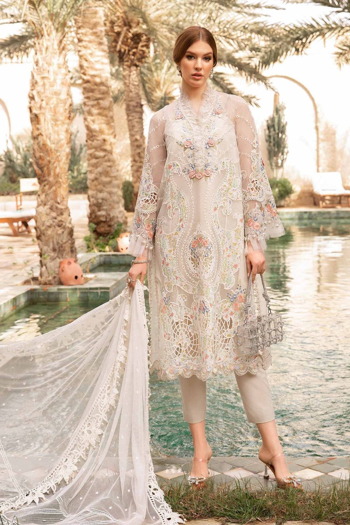 Maria B | Voyage a' Luxe Lawn | D-2405-A - Pakistani Designer Dress - by Maria B | Type: Luxury - 100% Original at Saira Sultan