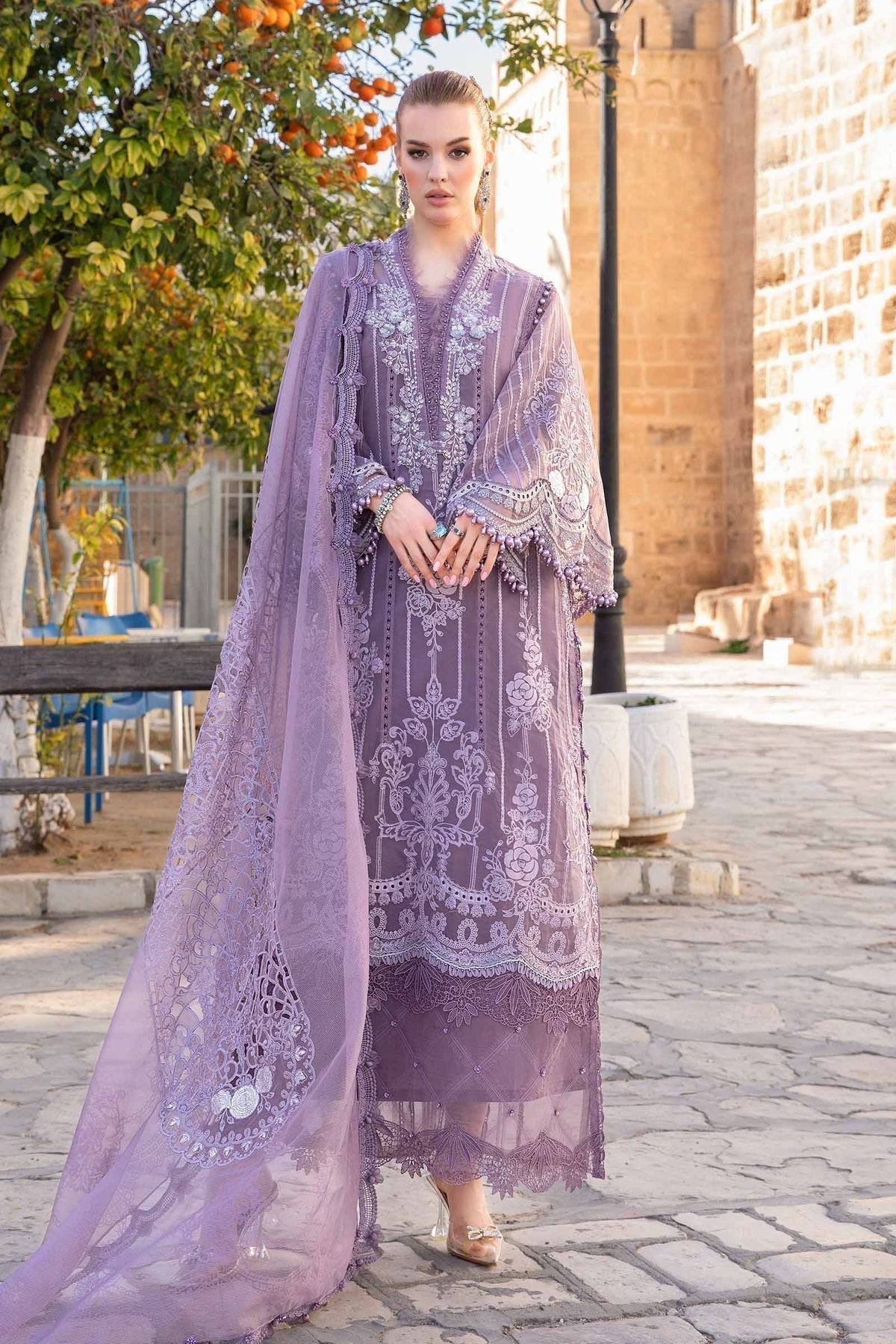 Maria B | Voyage a' Luxe Lawn | D-2401-A - Pakistani Designer Dress - by Maria B | Type: Luxury - 100% Original at Saira Sultan