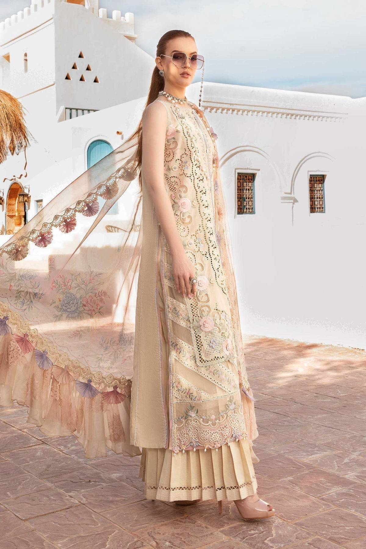 Maria B | Voyage a' Luxe Lawn | D-2406-B - Pakistani Designer Dress - by Maria B | Type: Luxury - 100% Original at Saira Sultan