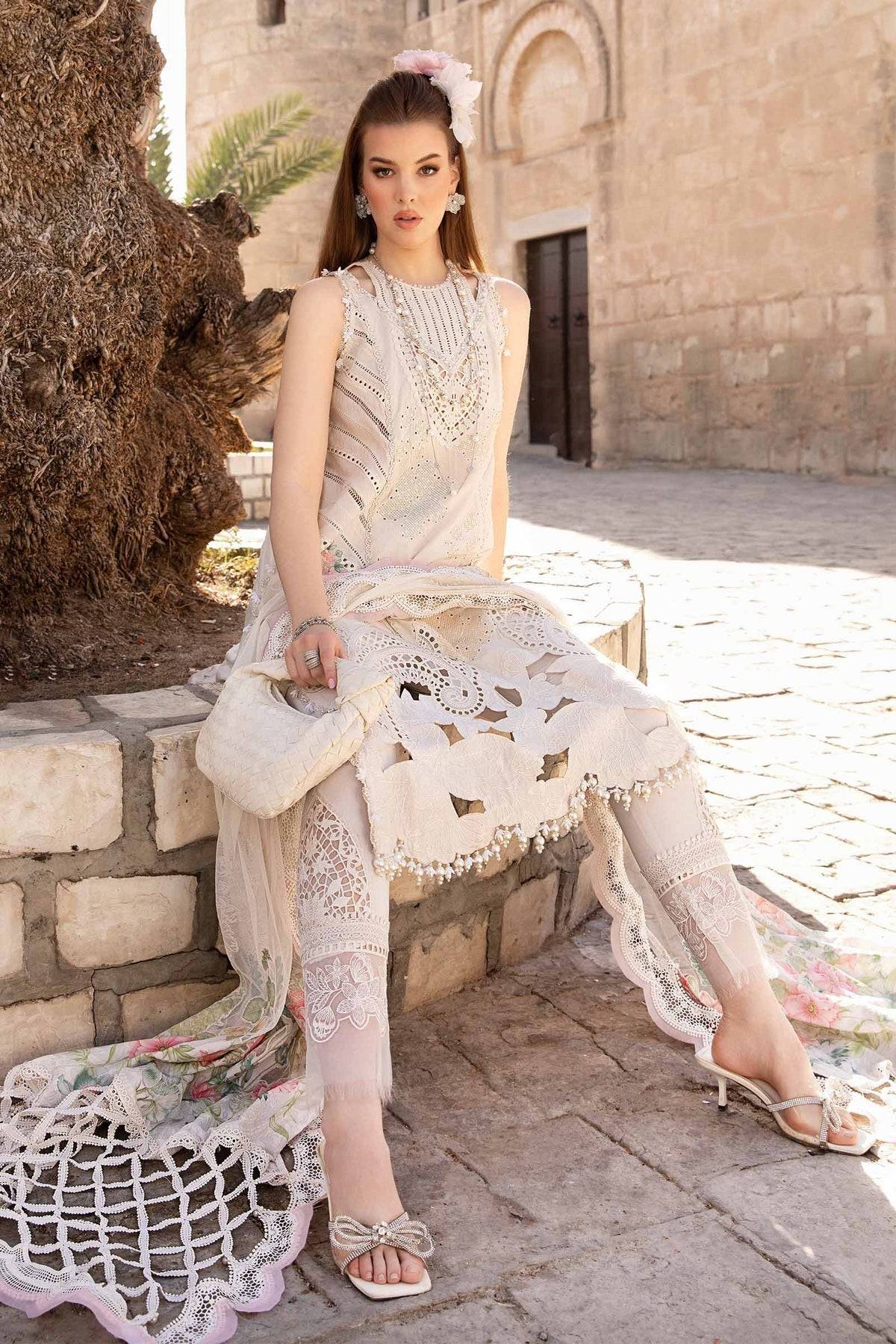 Maria B | Voyage a' Luxe Lawn | D-2407-A - Pakistani Designer Dress - by Maria B | Type: Luxury - 100% Original at Saira Sultan