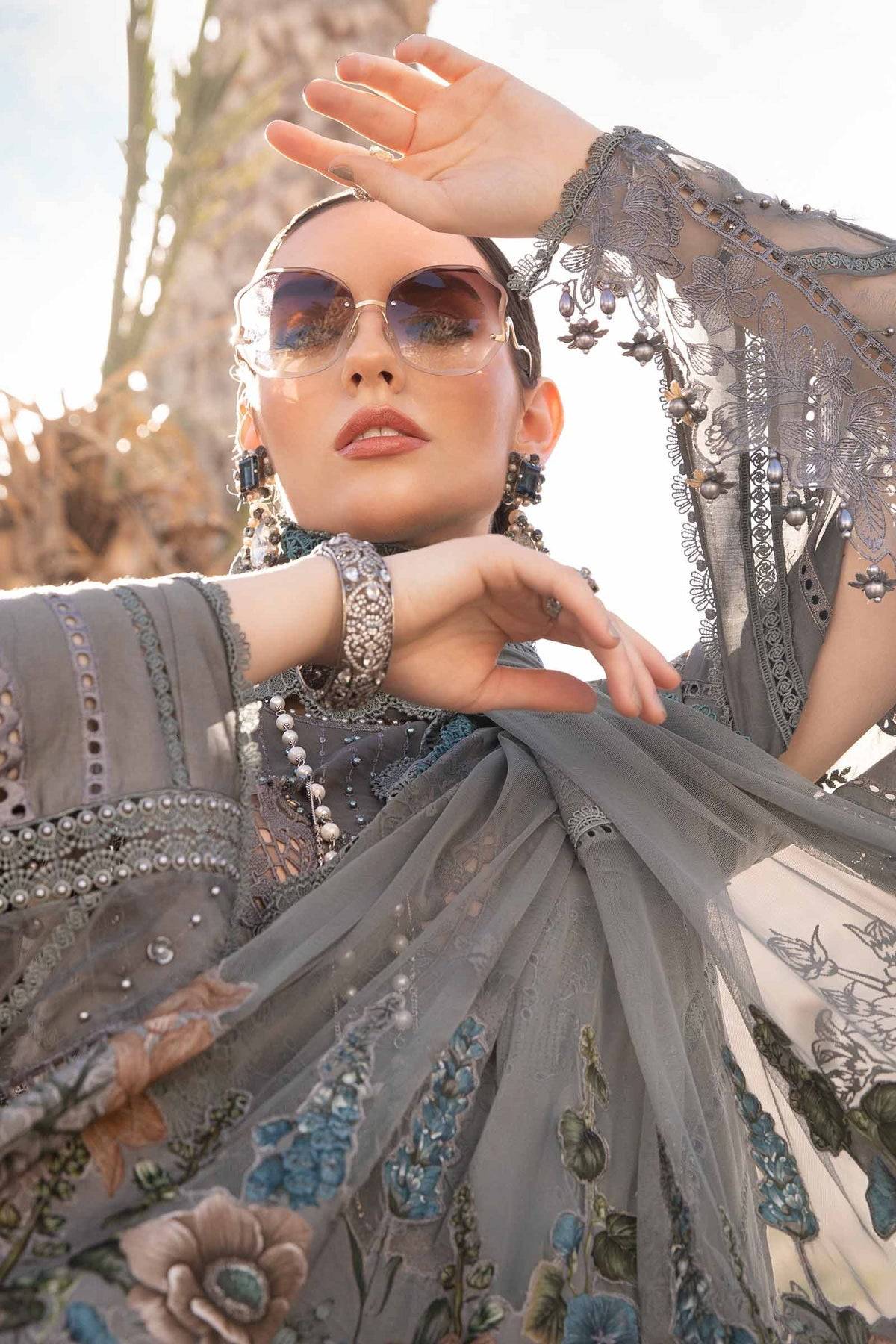 Maria B | Voyage a' Luxe Lawn | D-2407-B - Pakistani Designer Dress - by Maria B | Type: Luxury - 100% Original at Saira Sultan
