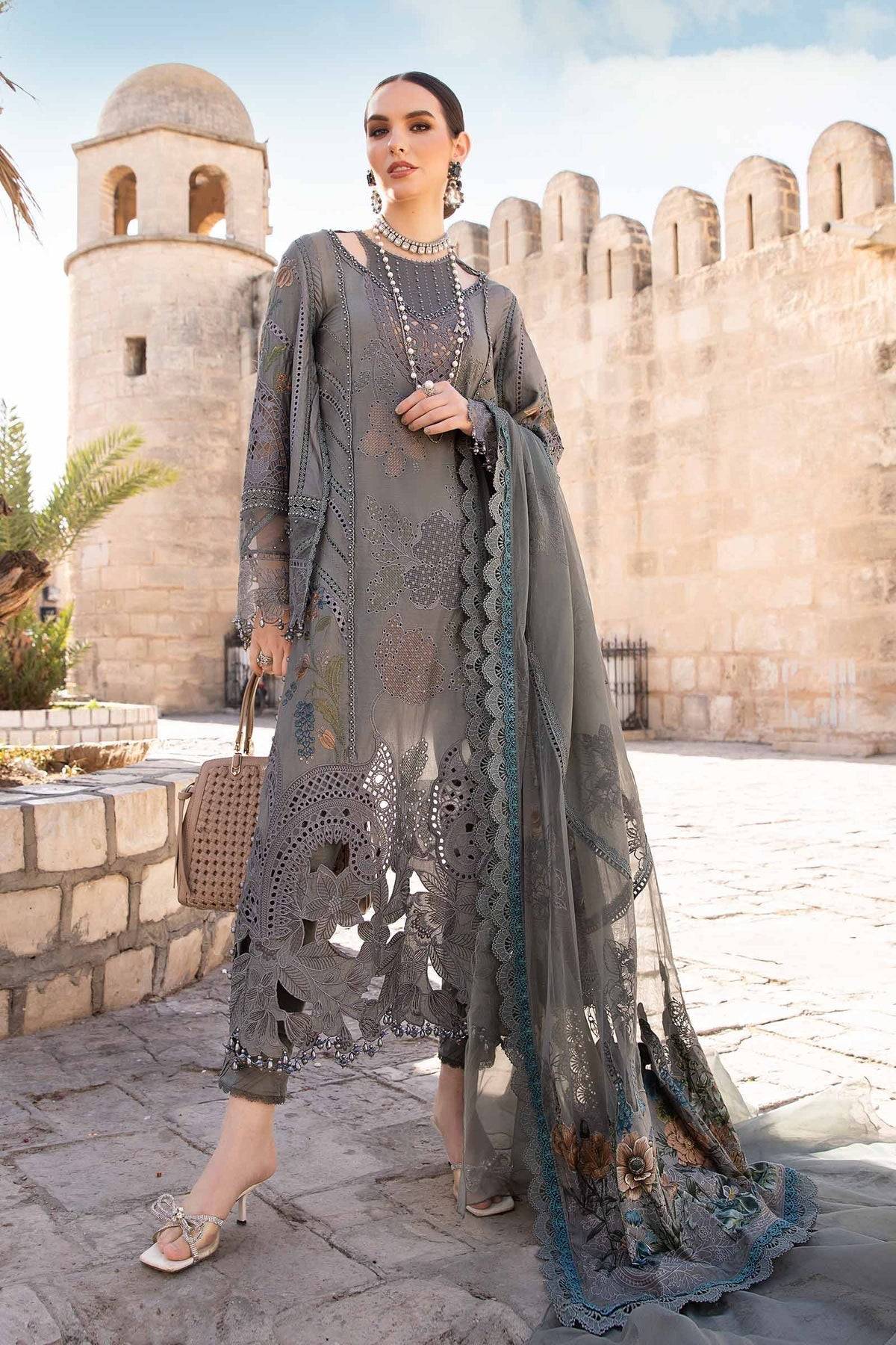 Maria B | Voyage a' Luxe Lawn | D-2407-B - Pakistani Designer Dress - by Maria B | Type: Luxury - 100% Original at Saira Sultan